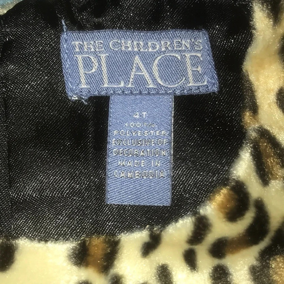 THE CHILDREN’S PLACE tank dress faux furry leopard print vintage NEW size 4T - Picture 7 of 10